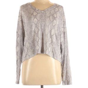 Freshman 1996 Cropped Animal Print Sweater Large